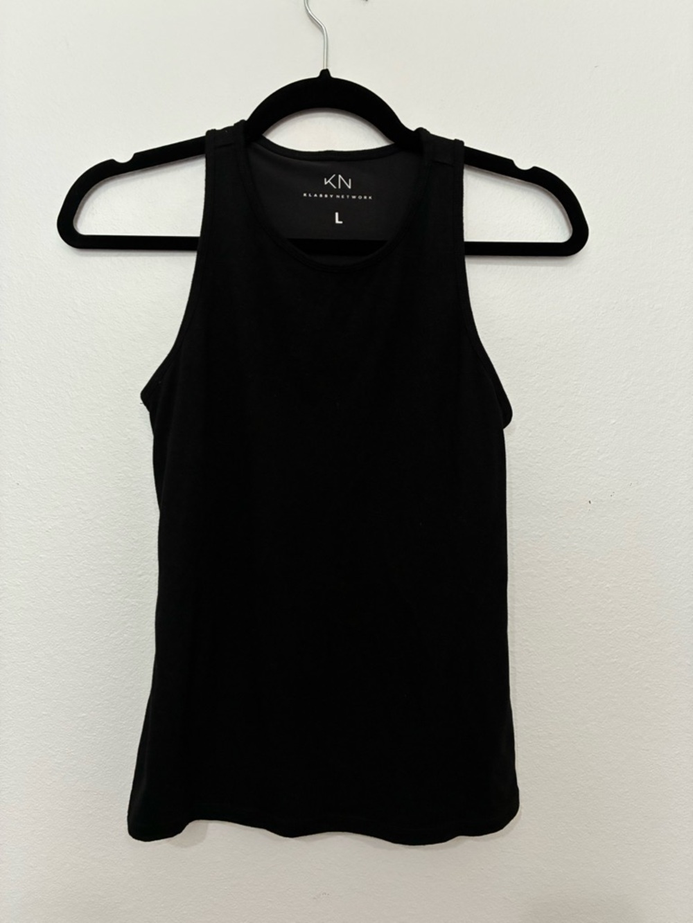 Women’s Klassy Network Large Black Built in Bra Tank